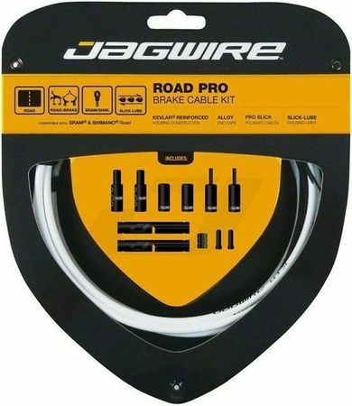 Zestaw Jagwire Road Pro Zestaw linek i pancerzy hamulcowych biały